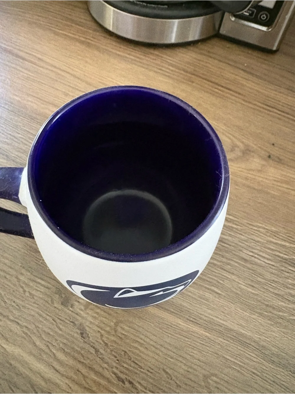 Penn State White and Navy Ceramic Coffee Mug - Team Logo